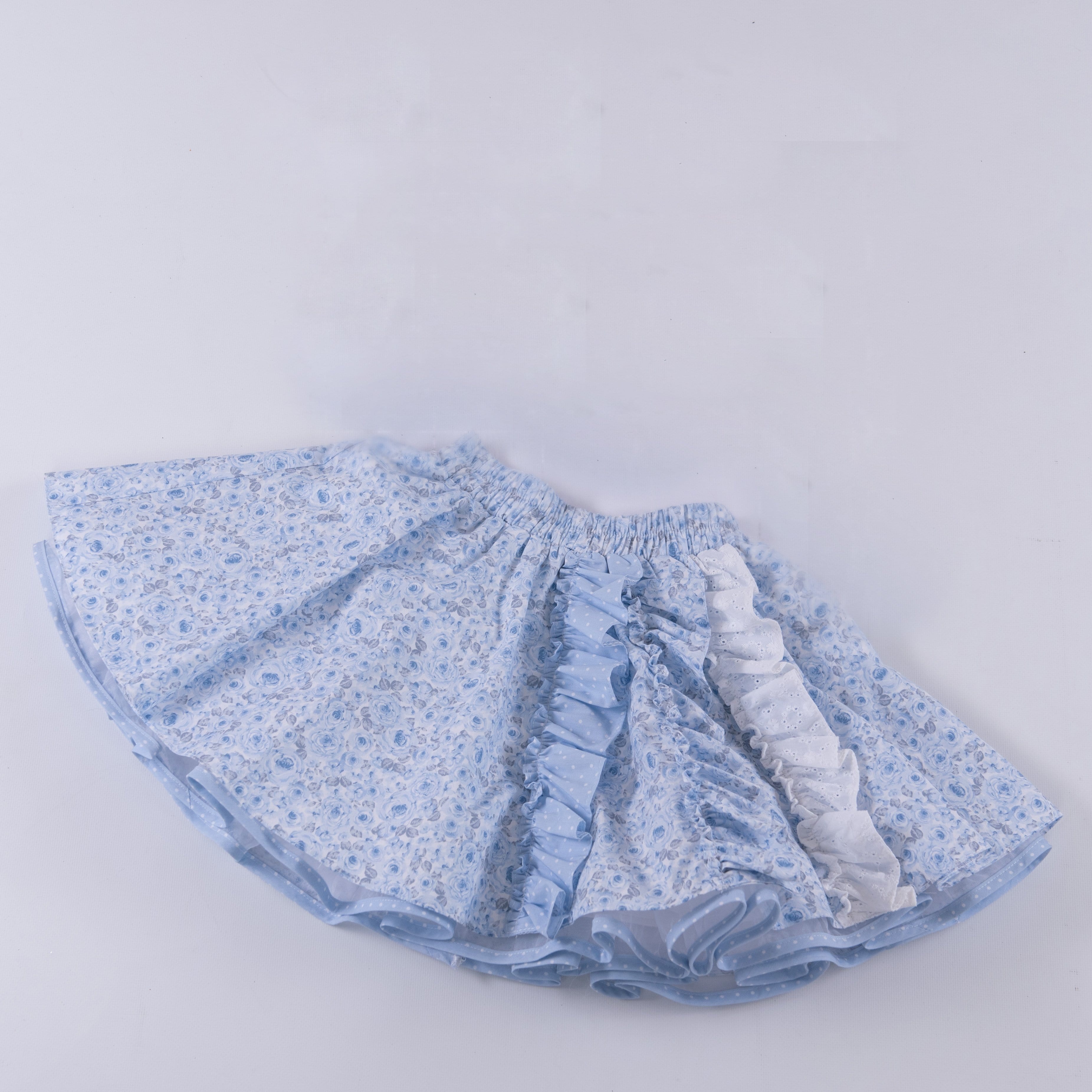 Daga - Flower Skirt Set - White