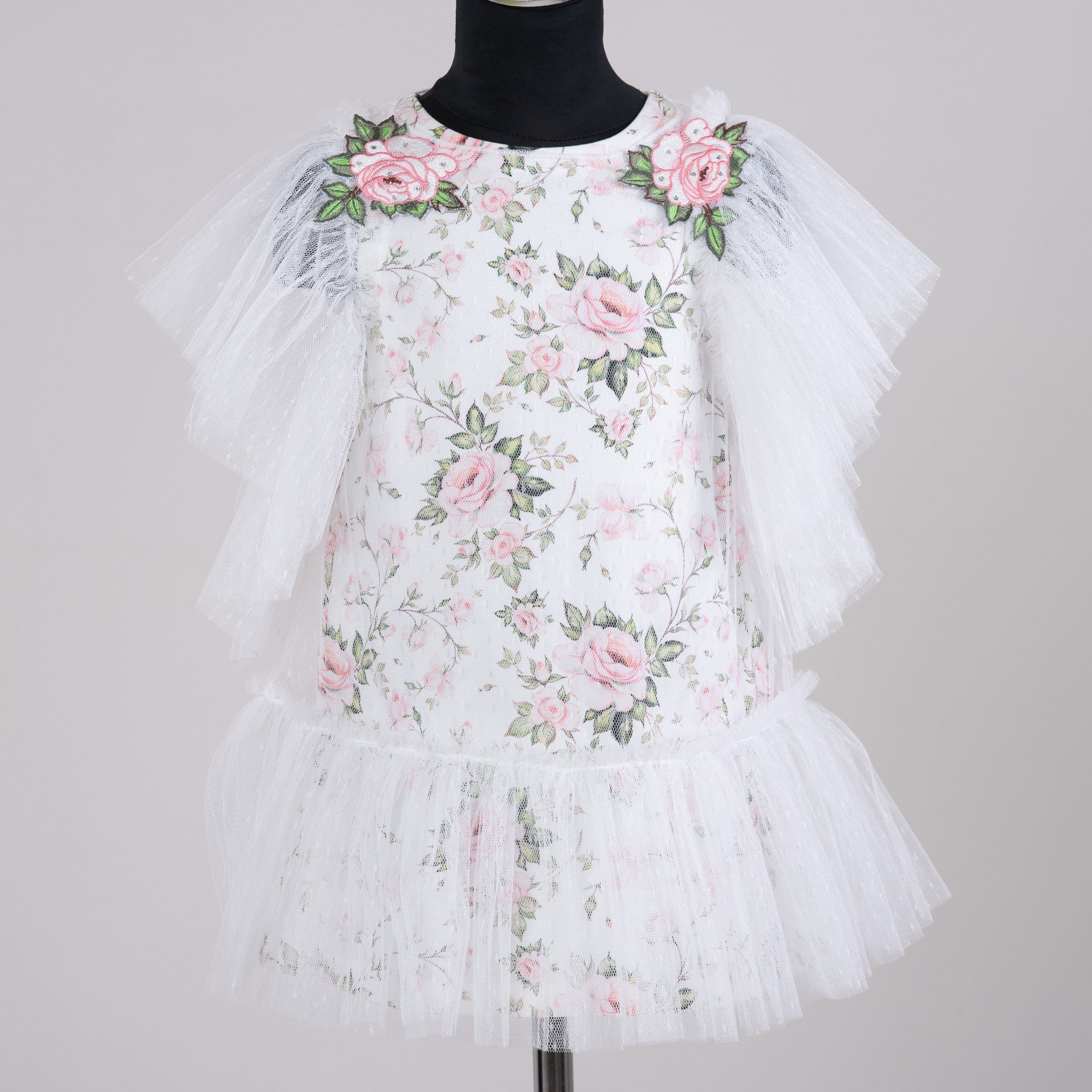 Daga - Rose  Tulle Dress - White