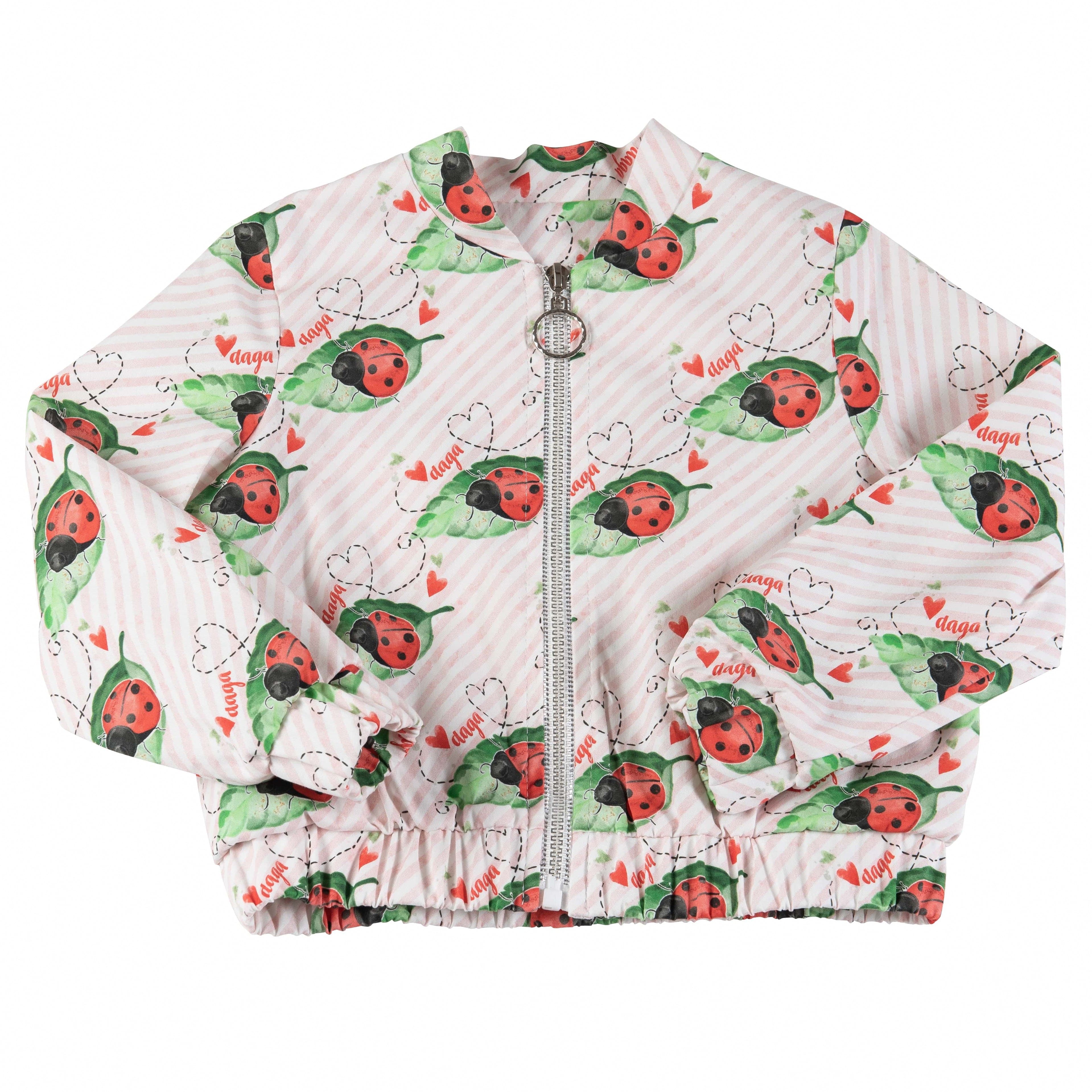 Daga - Crazy Ladybirds Printed Jacket - White