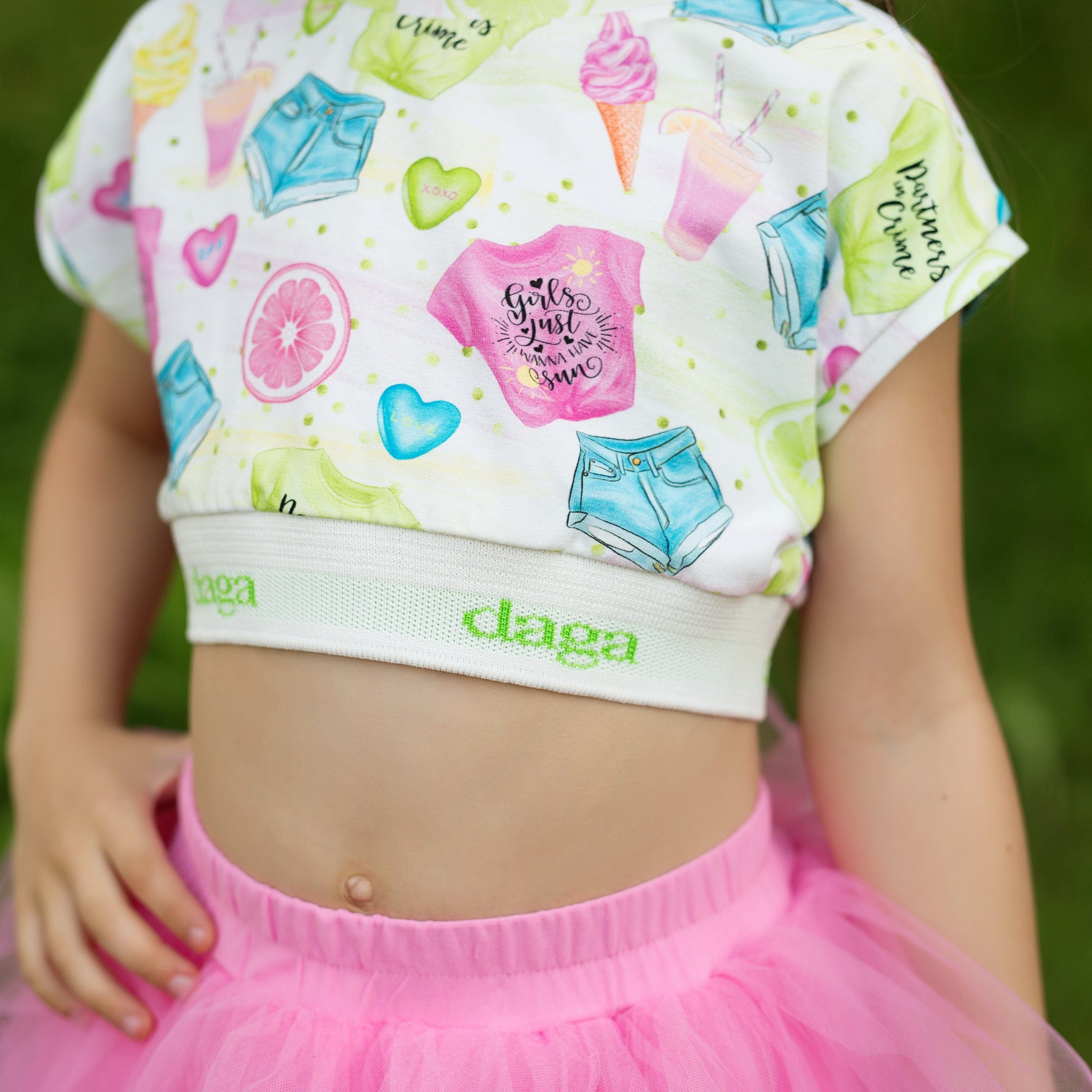 Daga - Lemon Power Tutu Short Set - Pink