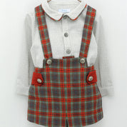 FOQUE - Three Piece Tartan Set - Red