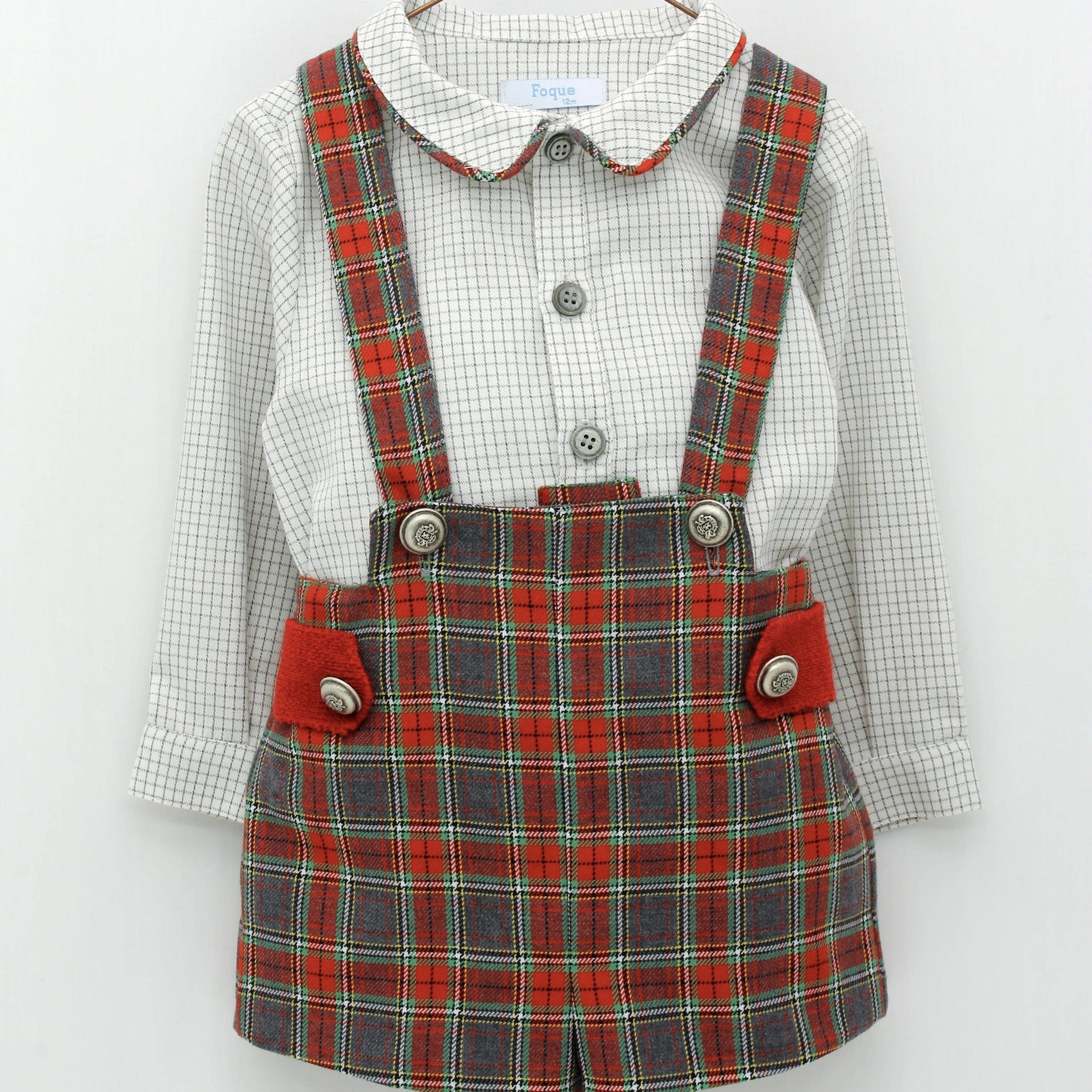 FOQUE - Three Piece Tartan Set - Red