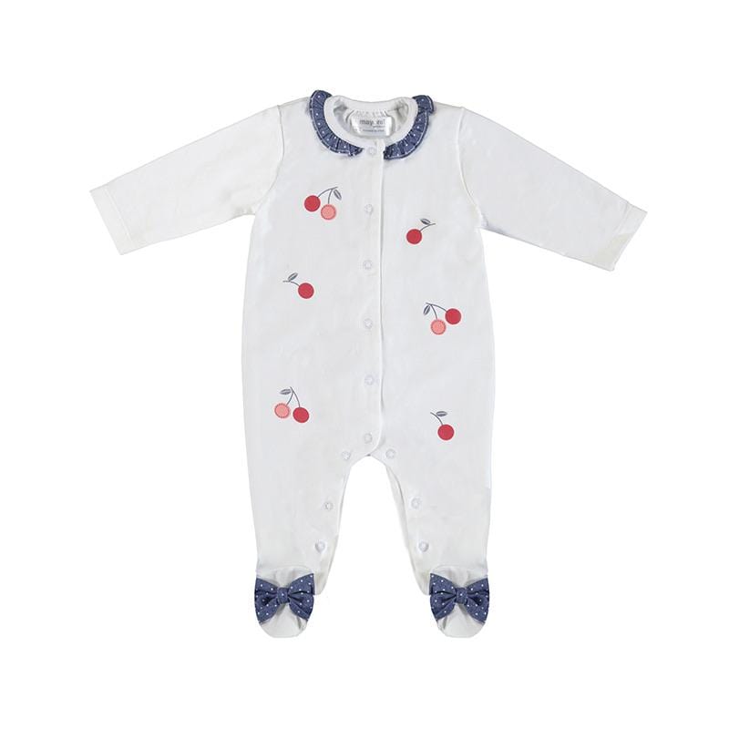 MAYORAL - Cherry Babygrow - White
