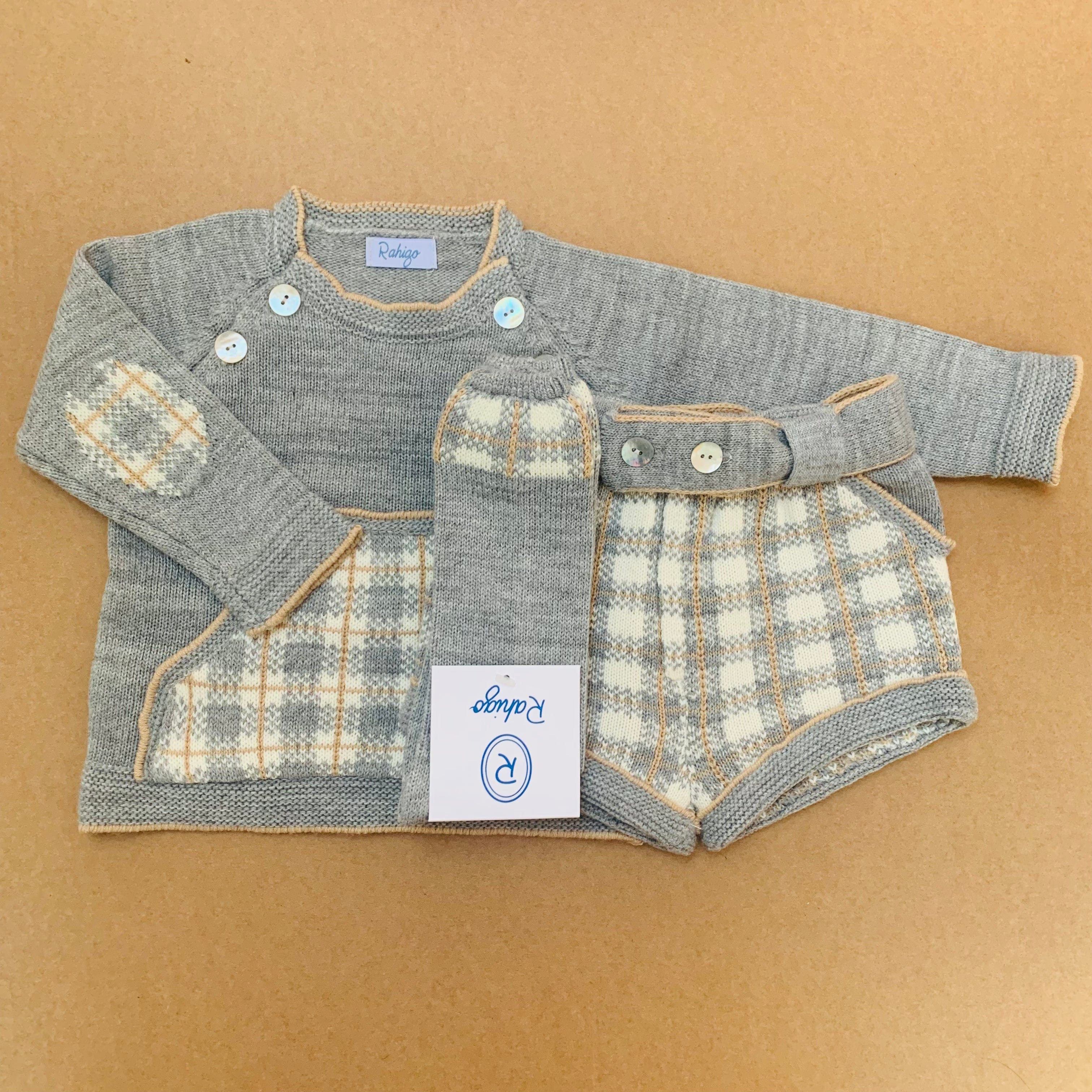 RAHIGO - Tartan Three Piece Short Set - Grey