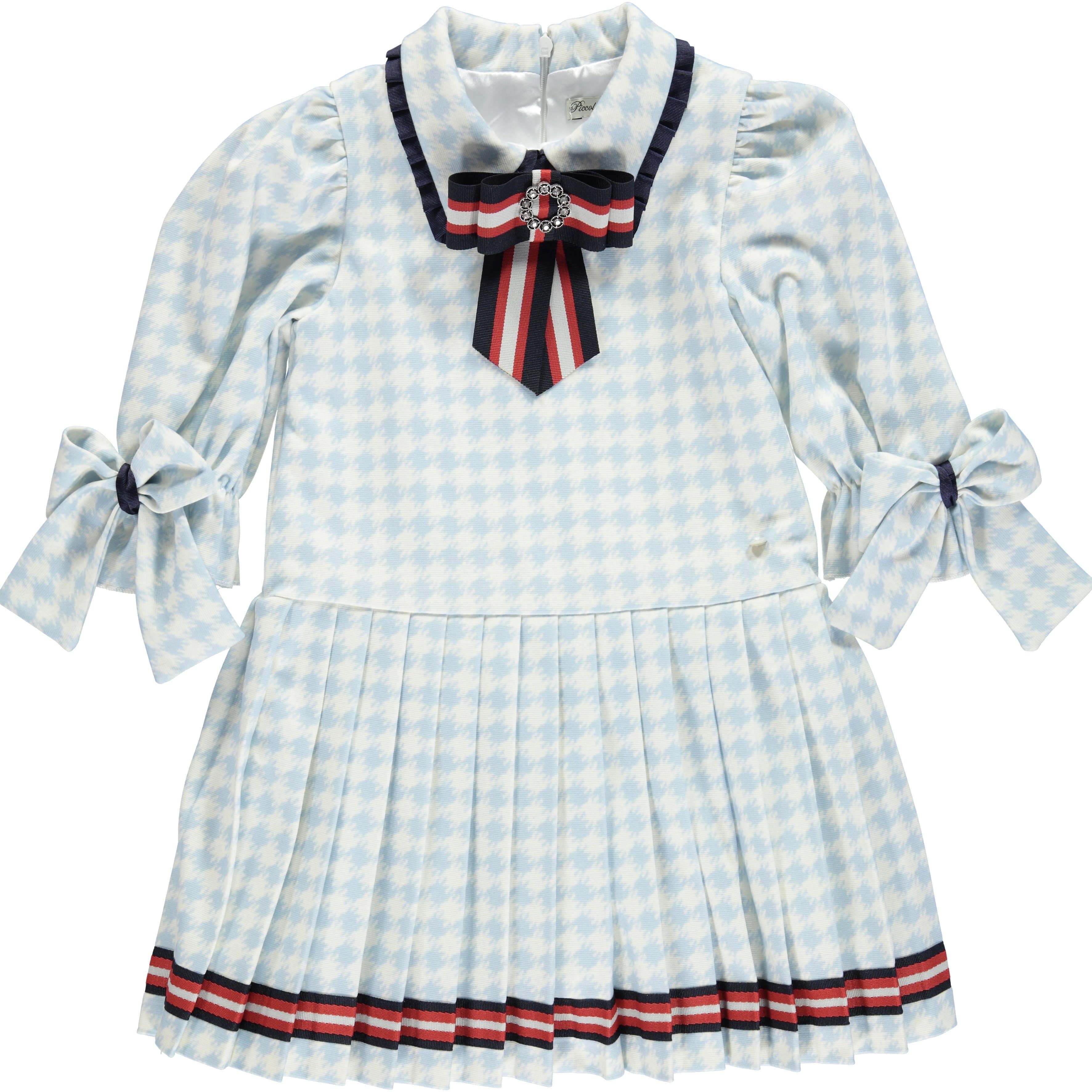 PICCOLA SPERANZA - Dog Tooth Dress - Blue