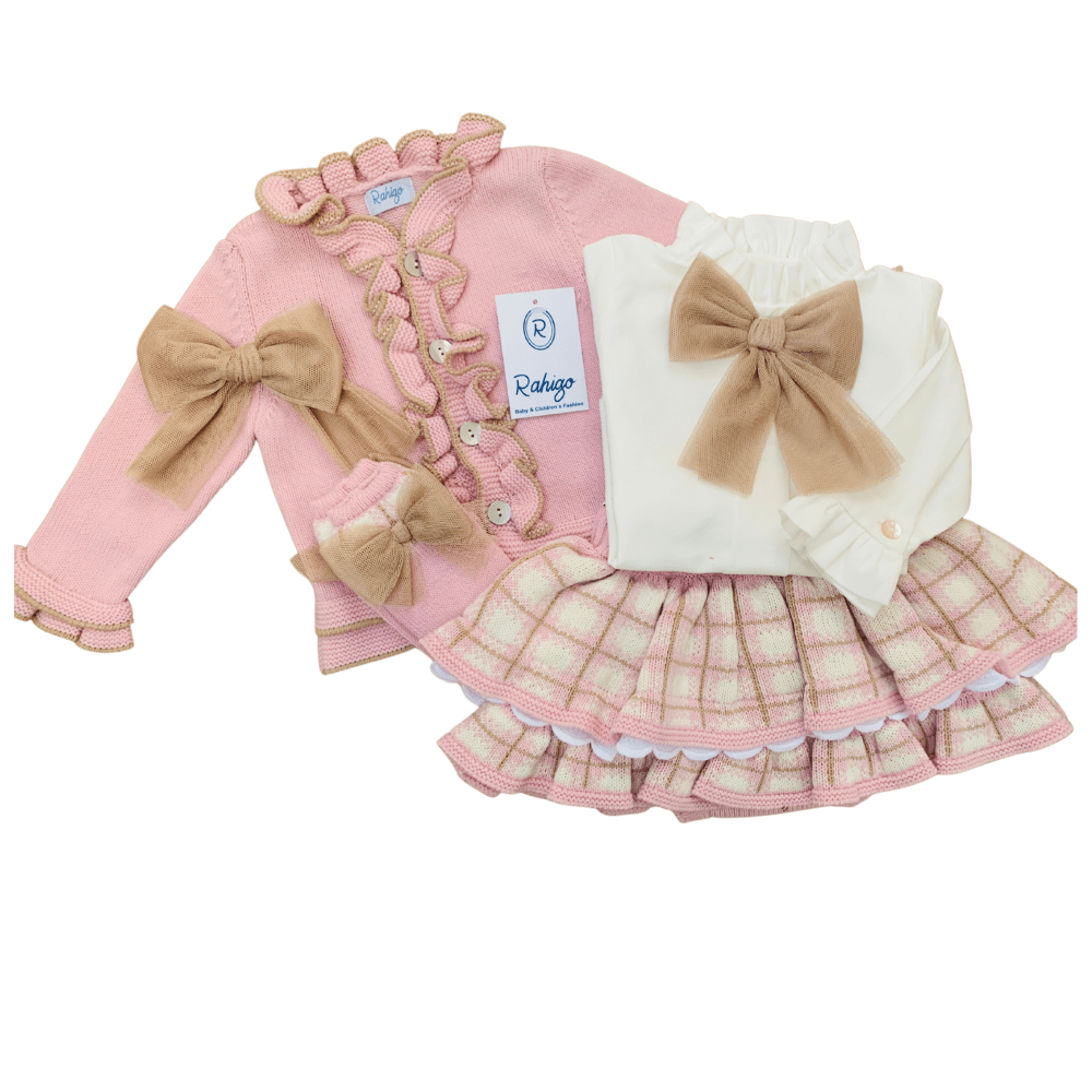 RAHIGO - Tartan Dress & Bonnet - Grey