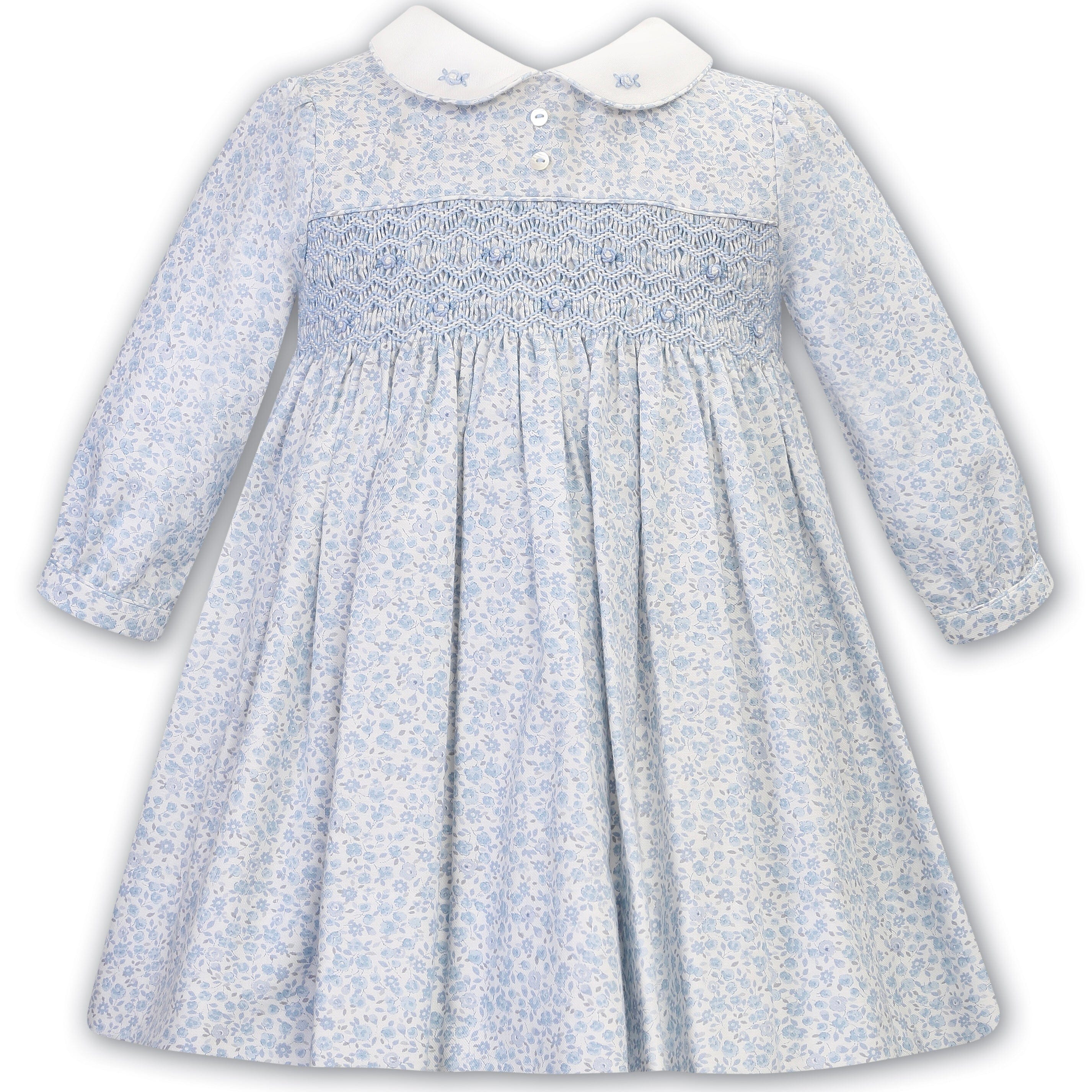 SARAH LOUISE - Peter Pan Collar Smock Dress - Navy