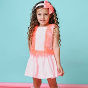 BABINE - Plumeti Dropwaist Dress  - Orange