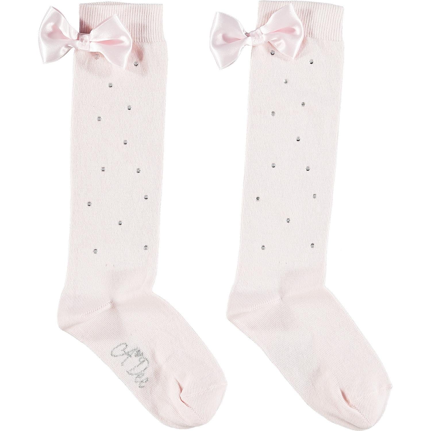 A DEE PINK SPARKLE KNEE HIGH SOCKS