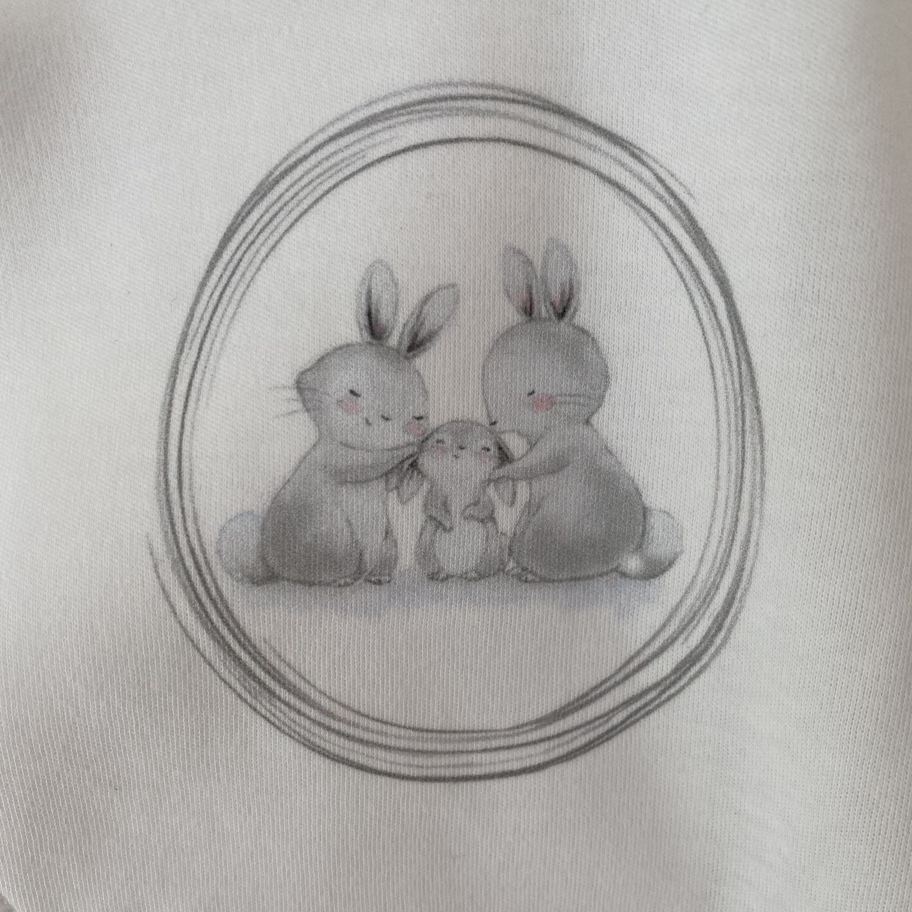 SOFIJA - Bunny Babygrow - White