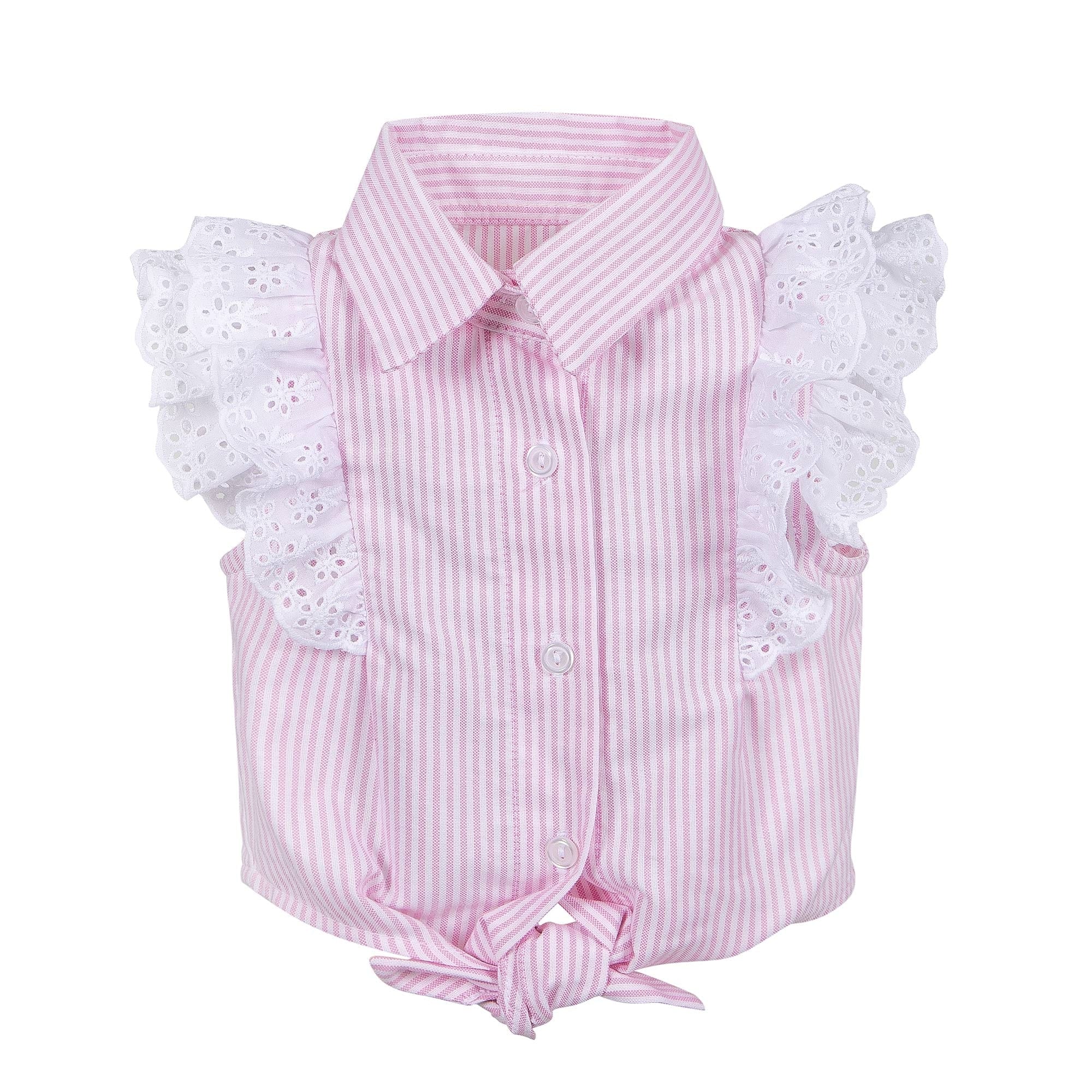 LAPIN HOUSE - Blouse & Car Short Set - Pink