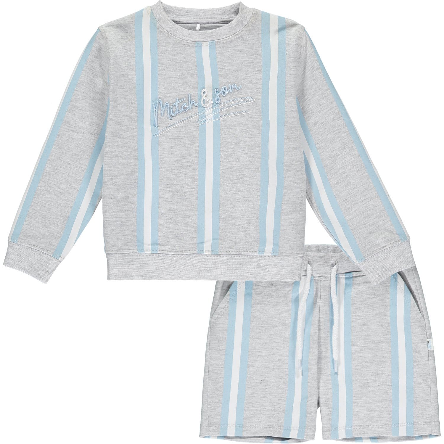 MITCH & SON - Aaron Stripe Sweat Set - Grey