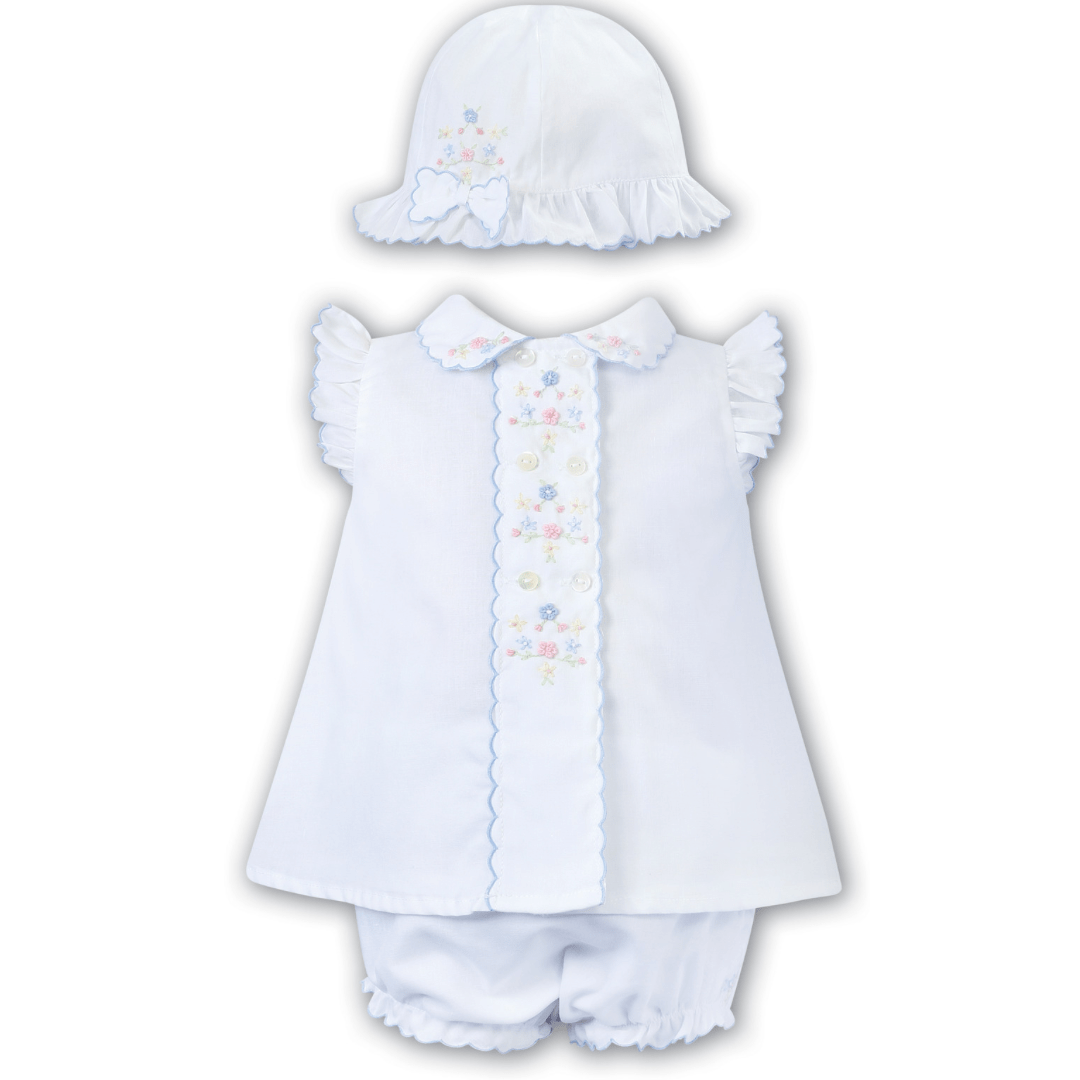 Sarah Louise Bloomer Set with Train Smocking