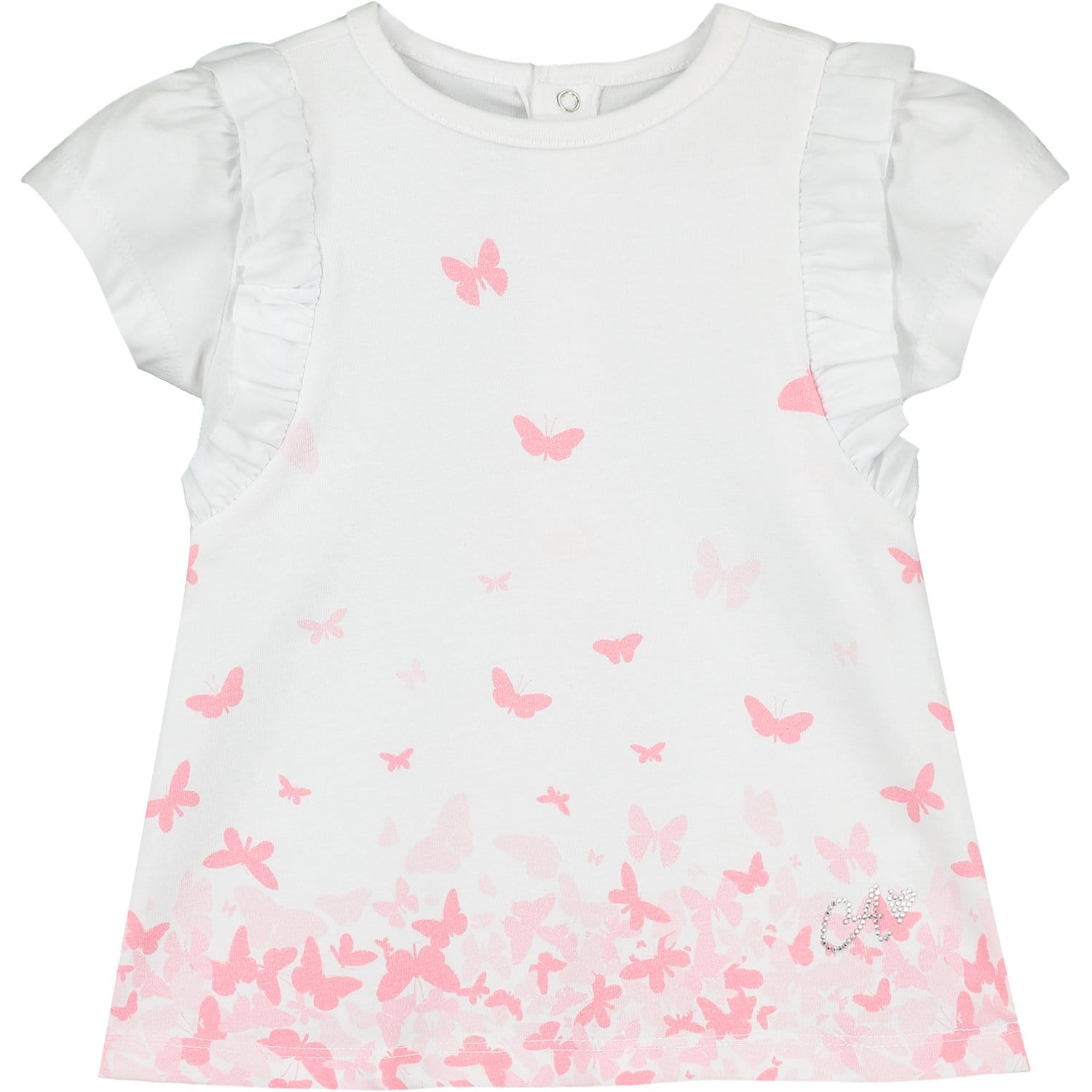 LITTLE A - Davina Butterfly Print Leggings Set - White