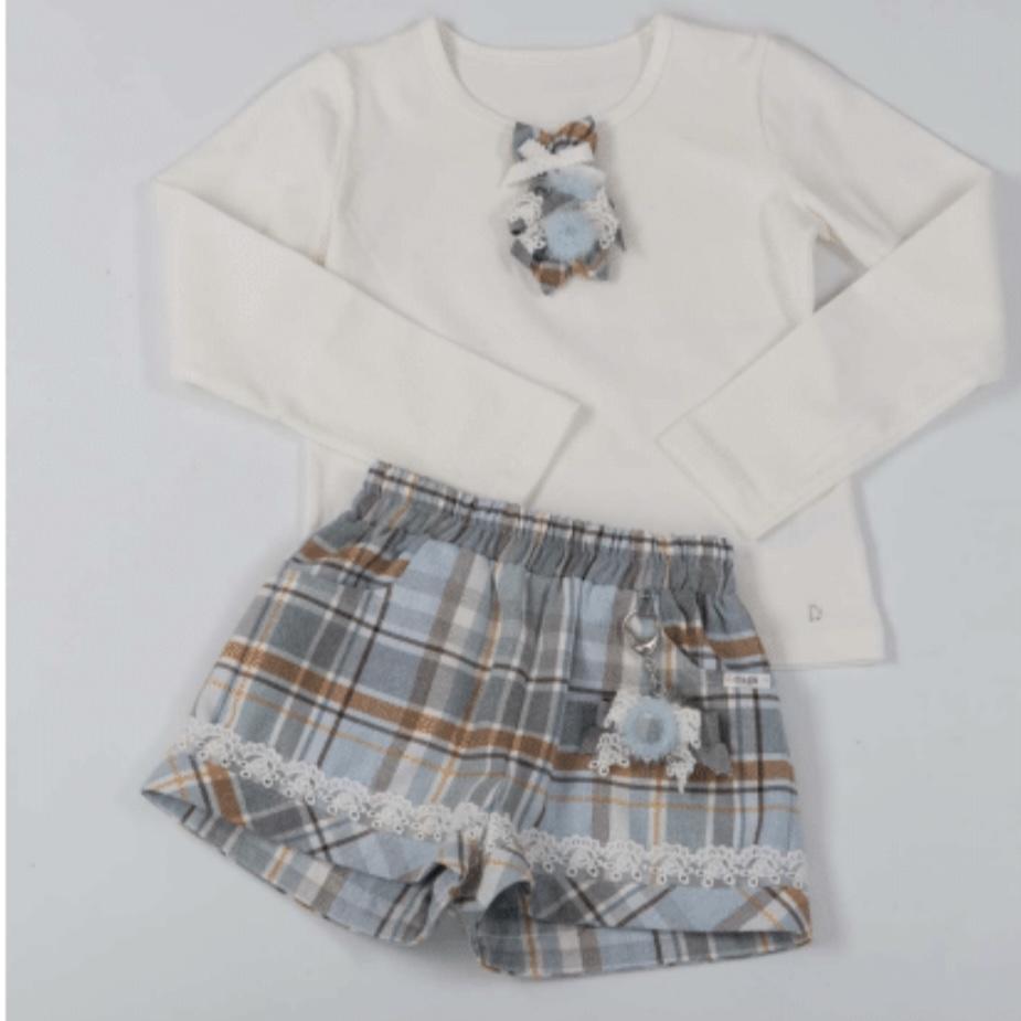 Daga - Check Two Piece Short Set - Blue