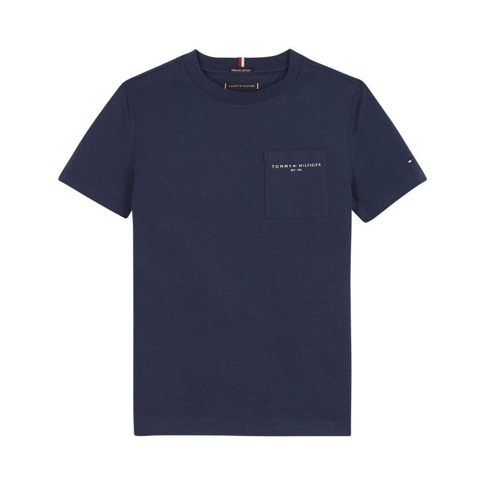 TOMMY HILFIGER - Essential Pocket Tee - Navy
