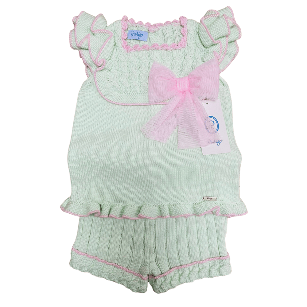 Rahigo - Two Piece Skirt Set With Navy Trim  -  White main image 0
