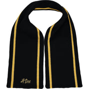 A DEE - Stripe Knitted Scarf - Black