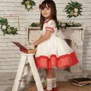 BLUEBELLS - Trixabelle Christmas Organza Dress - Cream