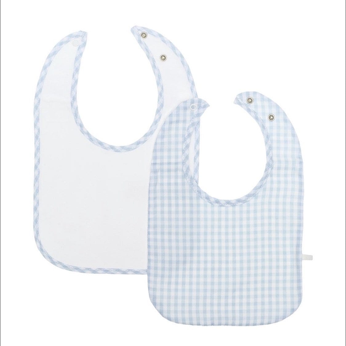 LARANJINHA BLUE GINGHAM BIB TWO PACK