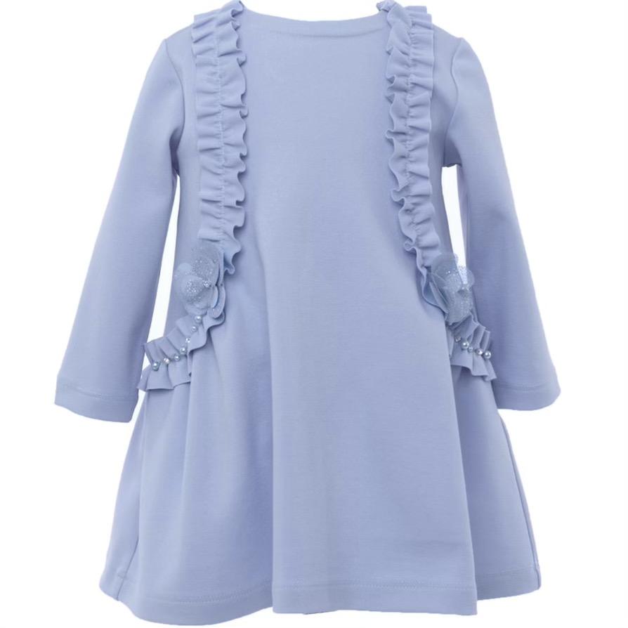 Bimbalo - Fur Trim Flower Detail Coat - Baby Pink