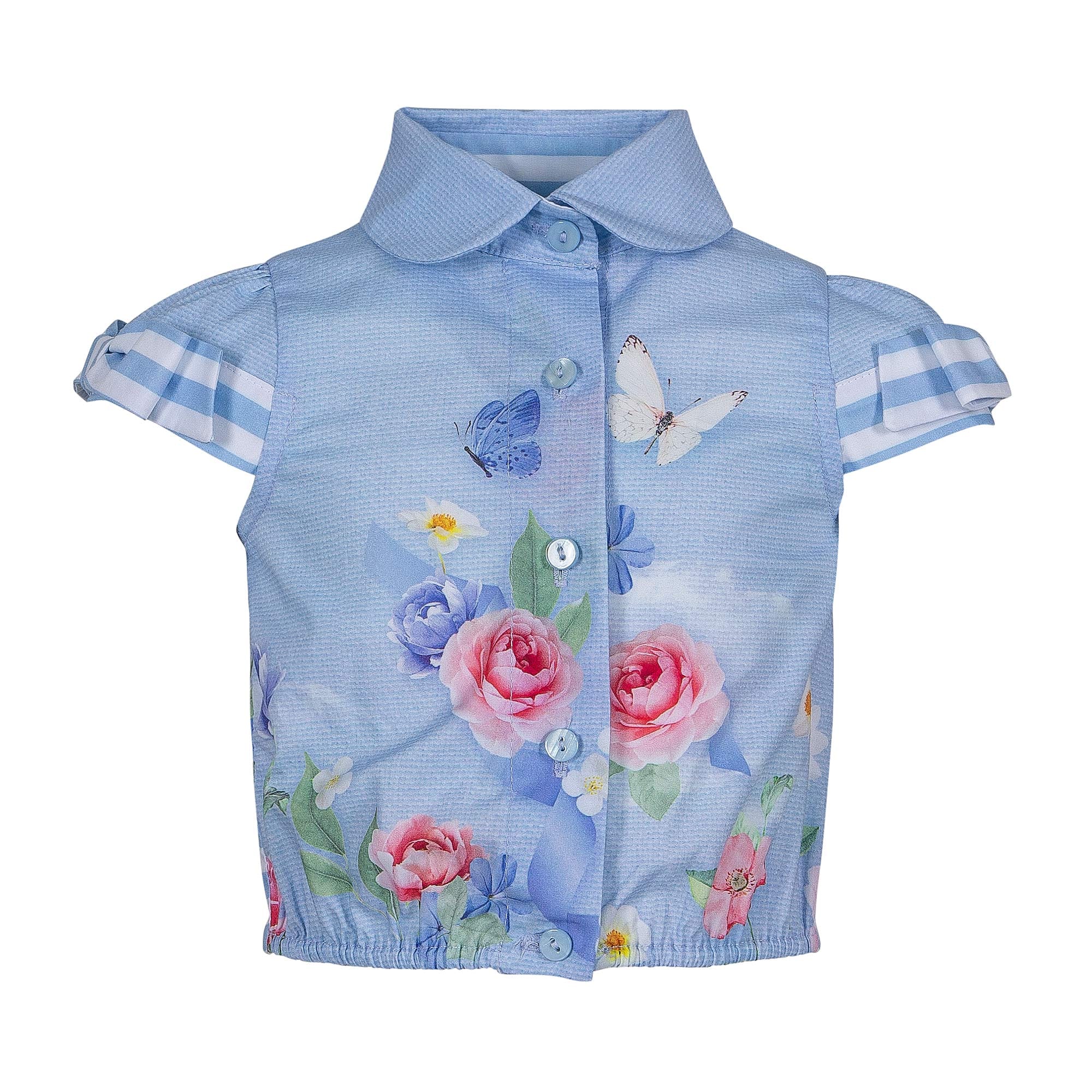 LAPIN HOUSE - Floral Blouse Set - Blue
