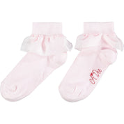 A DEE - Ellis Frill Ankle Socks - Pink