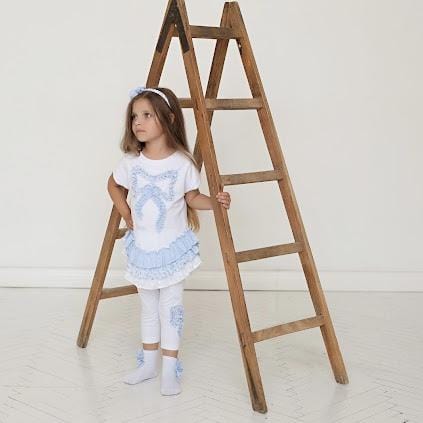 Daga - Bow Legging Set - Baby Blue