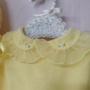 BLUEBELLS - Trixabelle Easter Organza Dress & Bonnet - Lemon