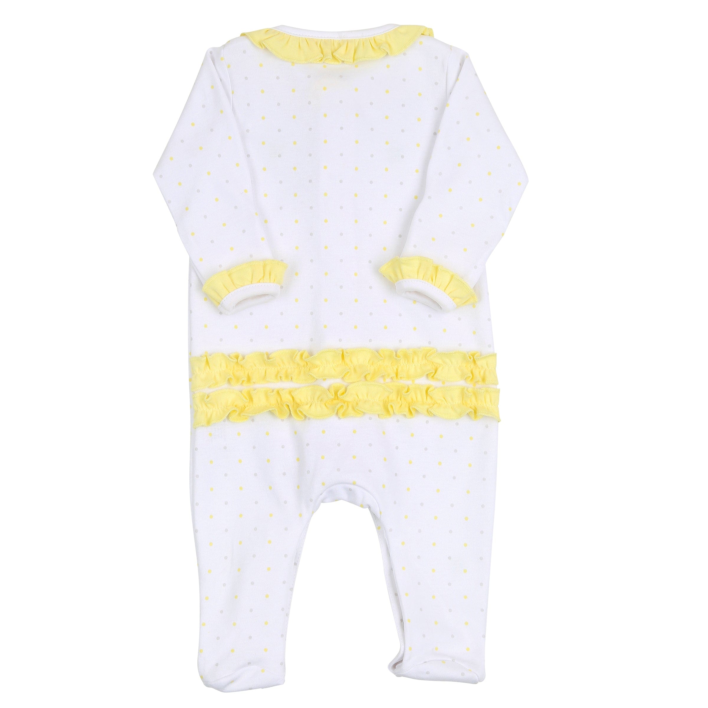 MAGNOLIA BABY - Ellens Spring Classics Classics Ruffle Babygrow - Lemon