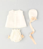 COCOTE - Three Piece Ribbon Dress Set - Camel