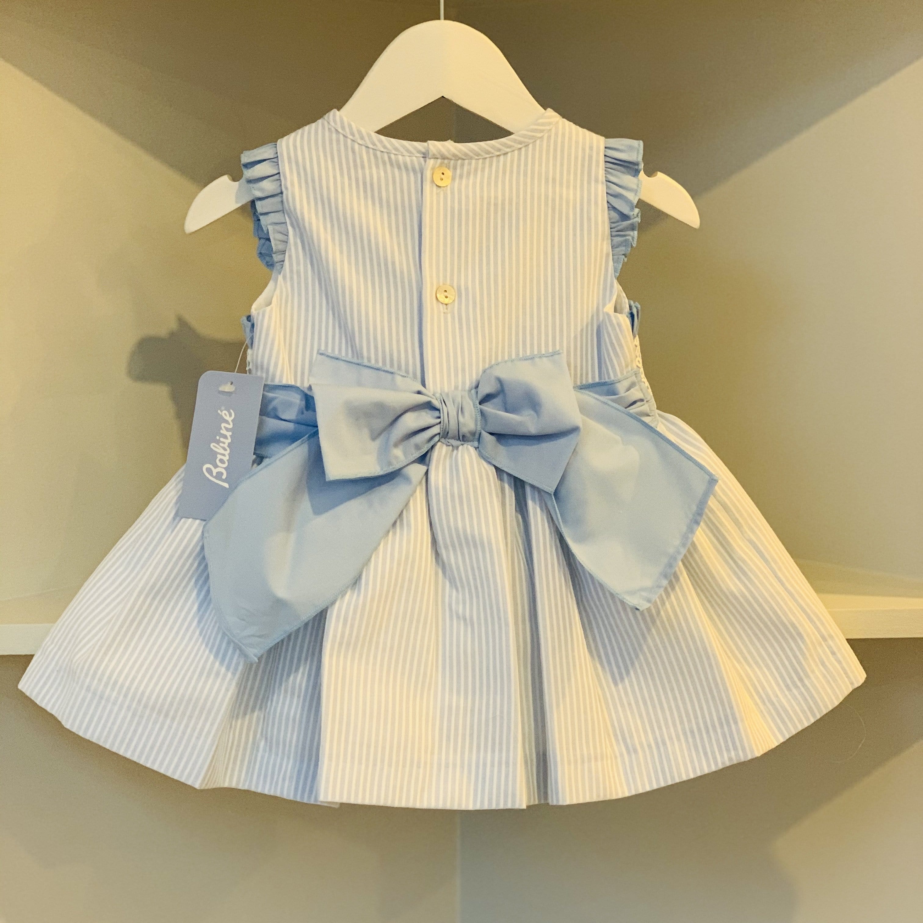 BABINE - Ruffle Puffball Dress - Blue