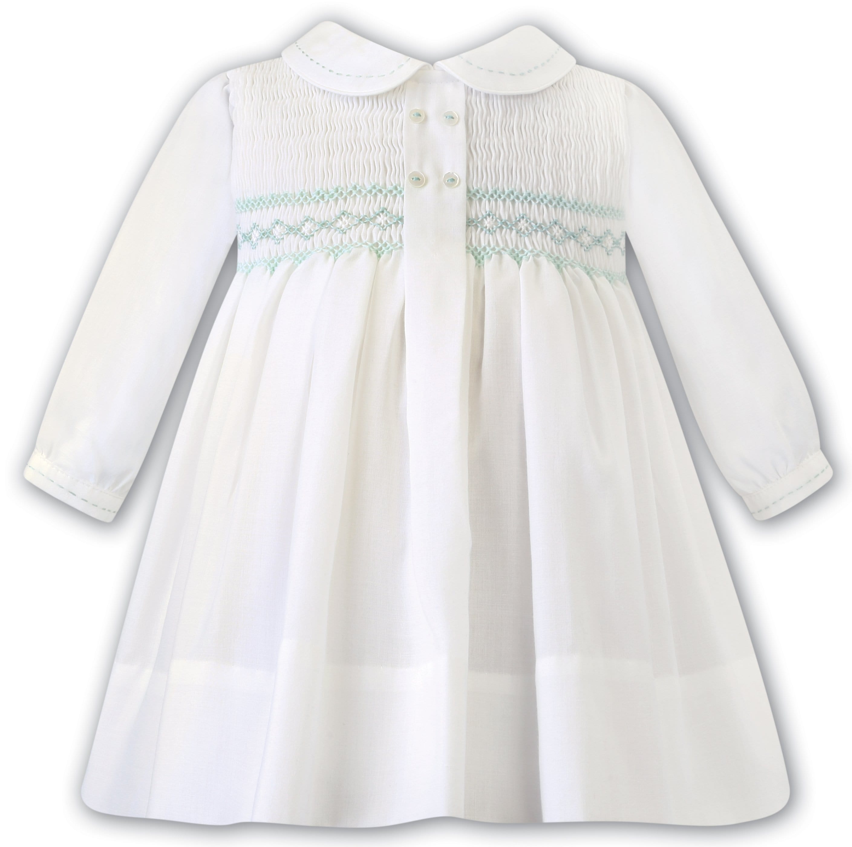 SARAH LOUISE - Smocked Dress With Button Detail