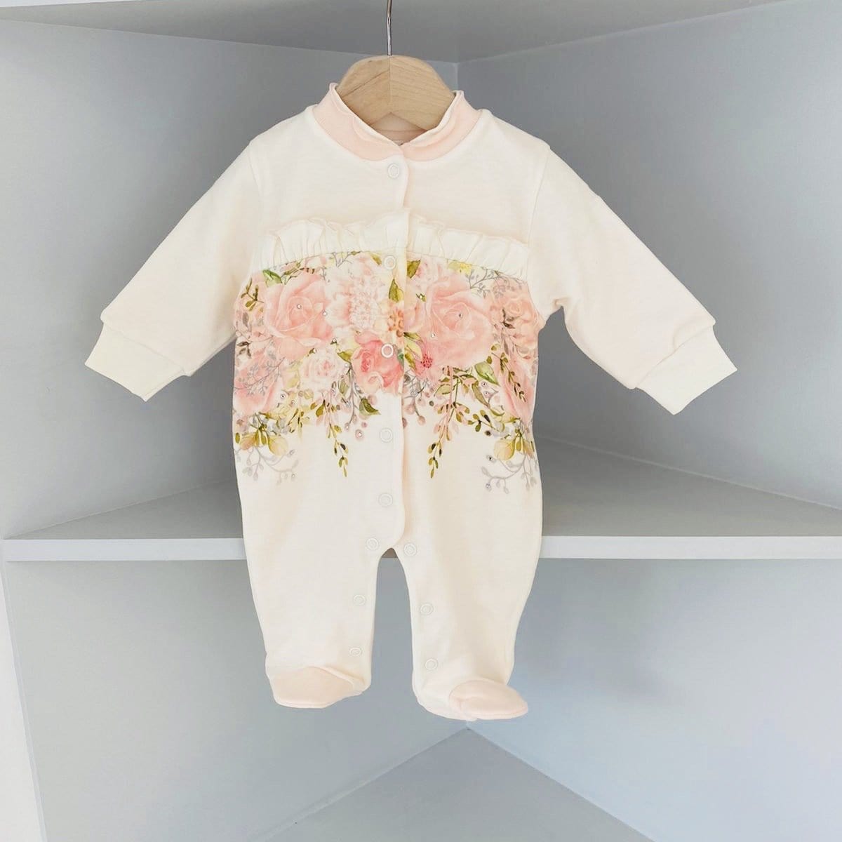 SOFIJA - Floral Babygrow - Peach