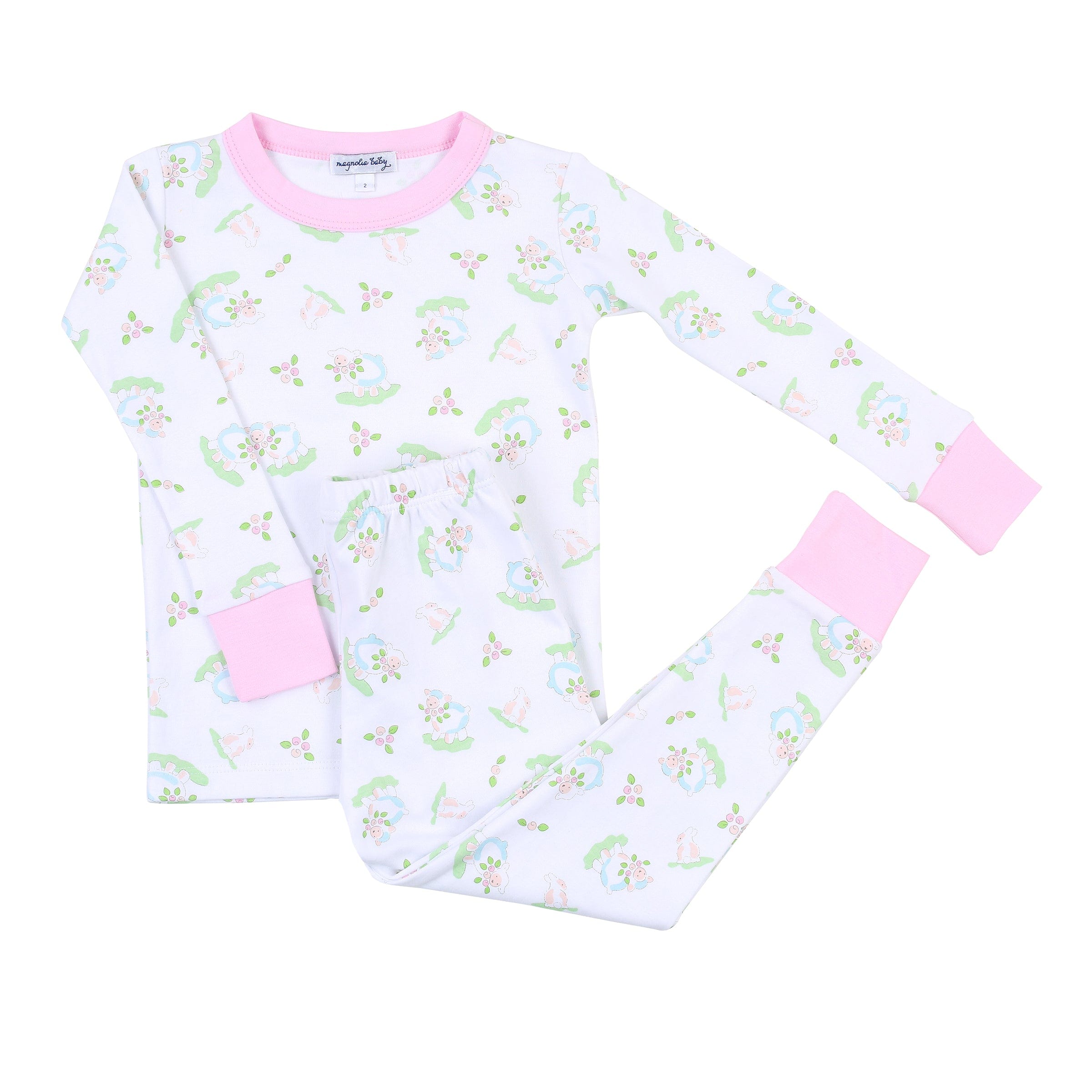 MAGNOLIA BABY -  Precious Lamb & Bunny Pyjamas - White
