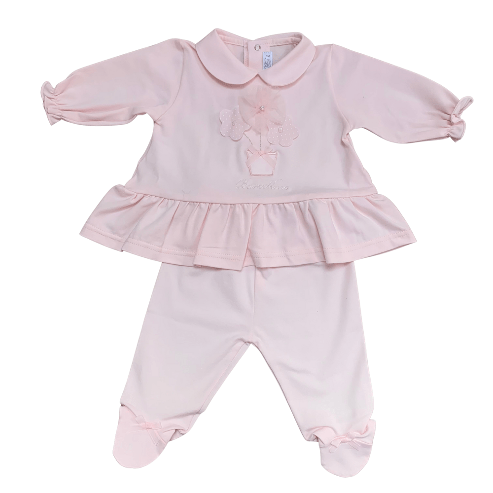 BARCELLINO - Flower Detail Two Piece - Pink