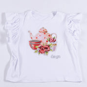 Daga - Tea Party Layered Skirt Set - Red