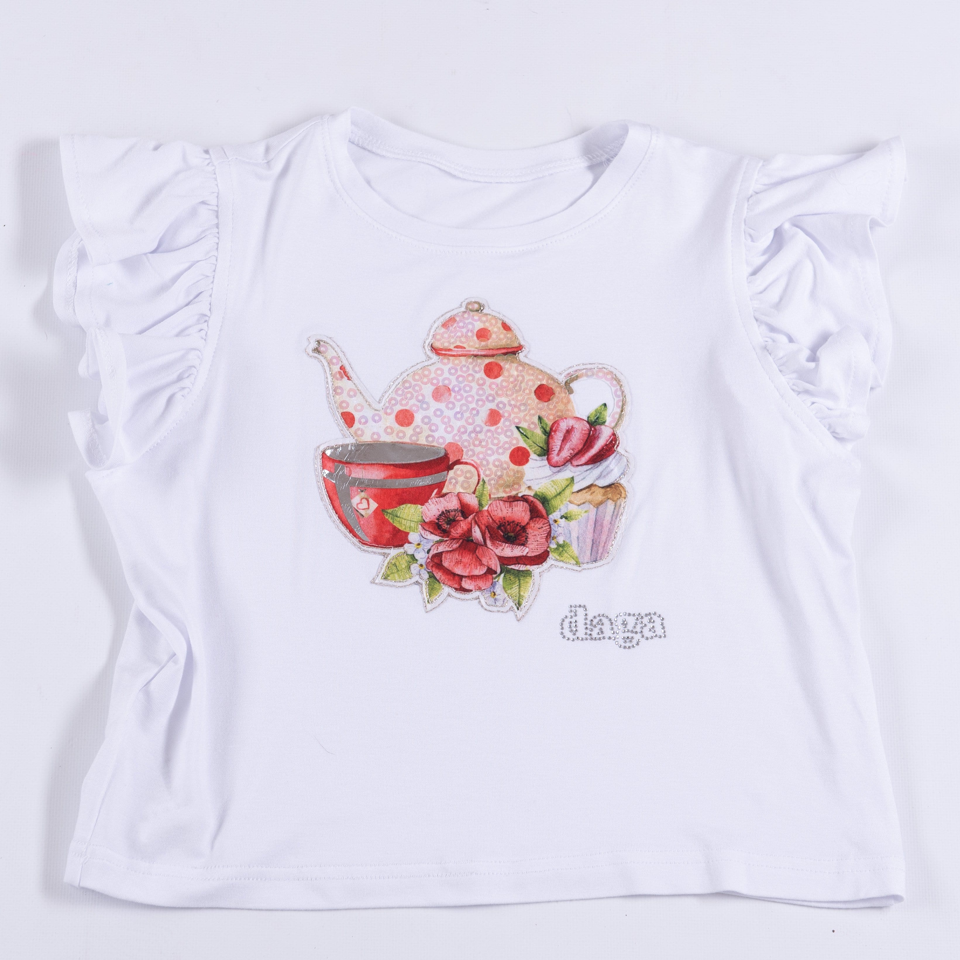 Daga - Tea Party Layered Skirt Set - Red