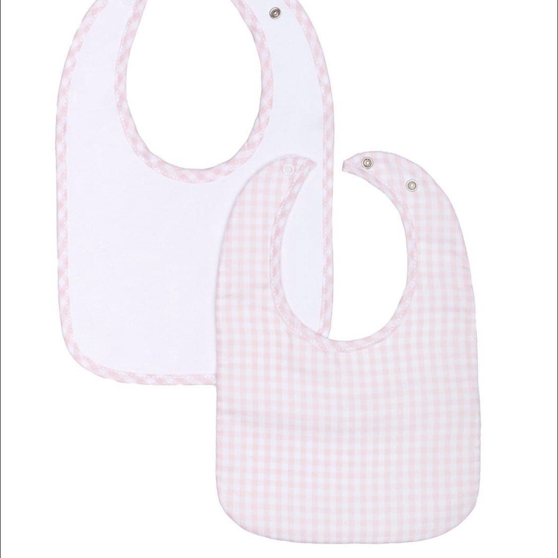 LARANJINHA PINK GINGHAM BIB TWO PACK