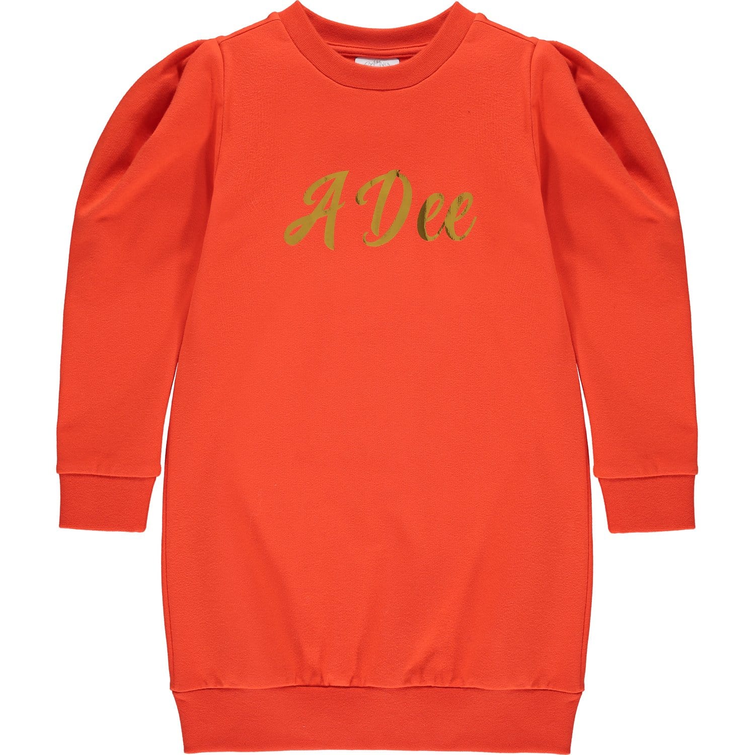 A DEE - Puff Shoulder Sweat Dress - Orange