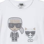 Karl Lagerfeld - Karl & Choupette Top - White