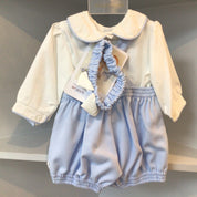 PRETTY ORIGINALS - Bow Short Set & Hairband  - Blue