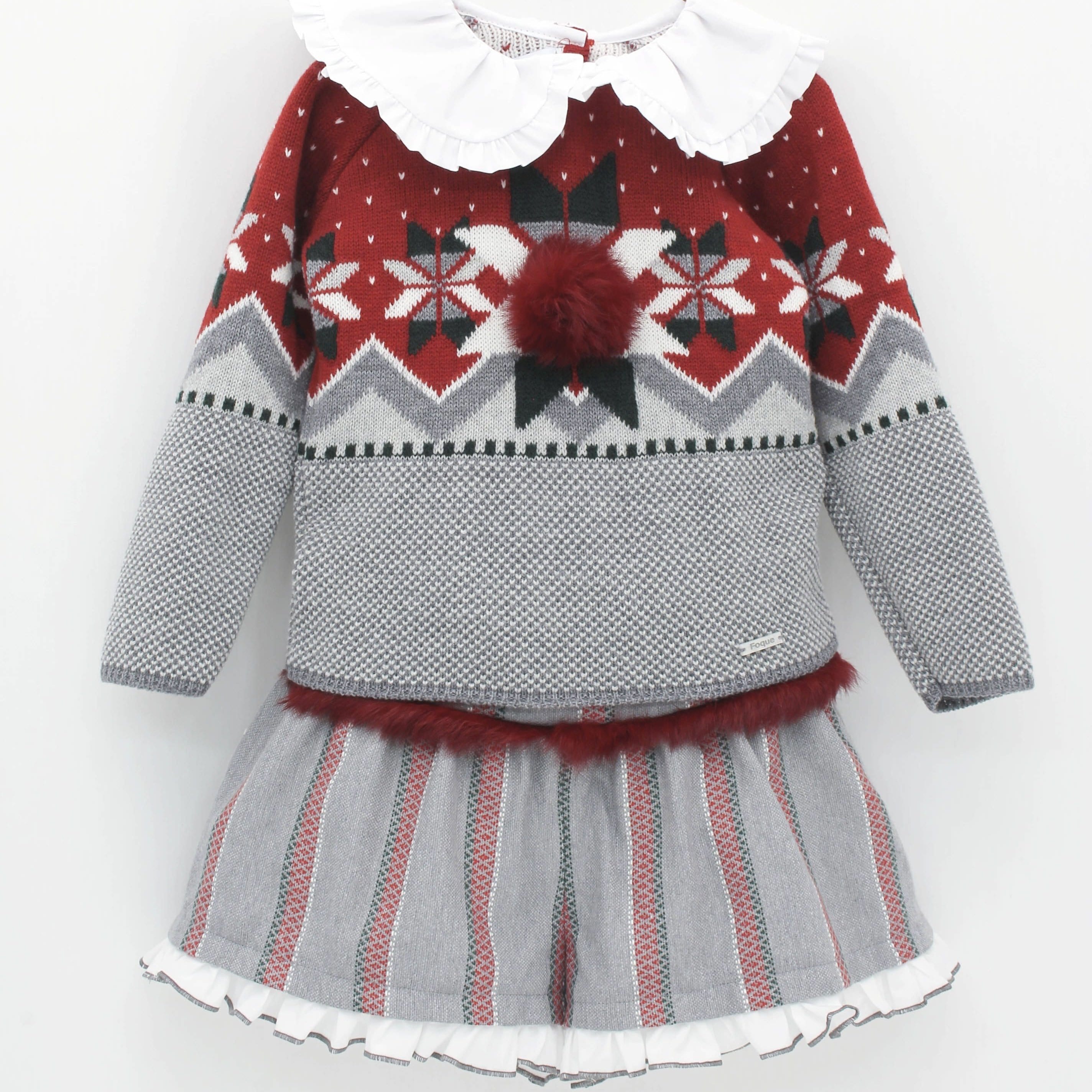 FOQUE - Christmas Short Set - Red