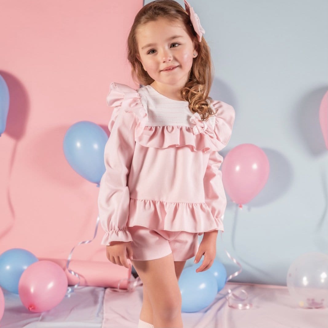 BABINE - Frill Short Set - Pink