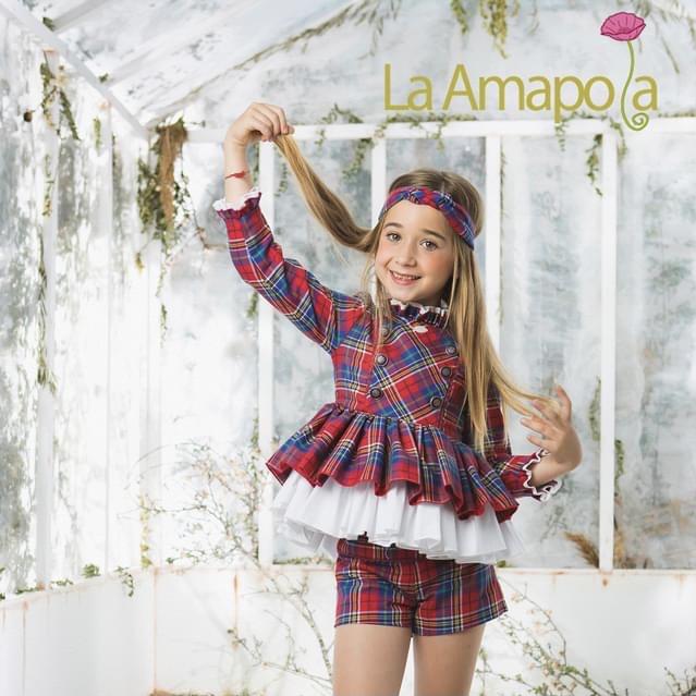 LA AMAPOLA - Chelsea  Short Set  - Red