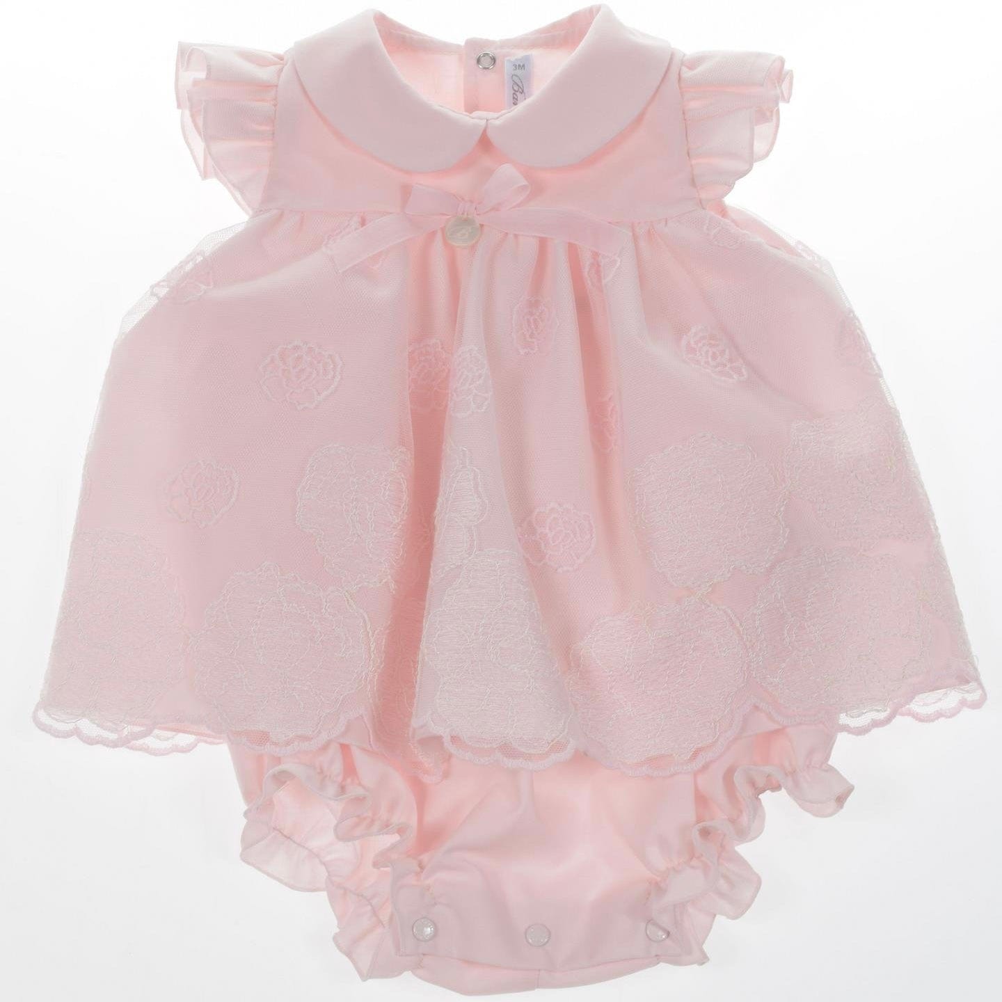 BARCELLINO - Lace Dress Romper - Pink