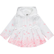 LITTLE A - Daisy Butterfly Jacket - White