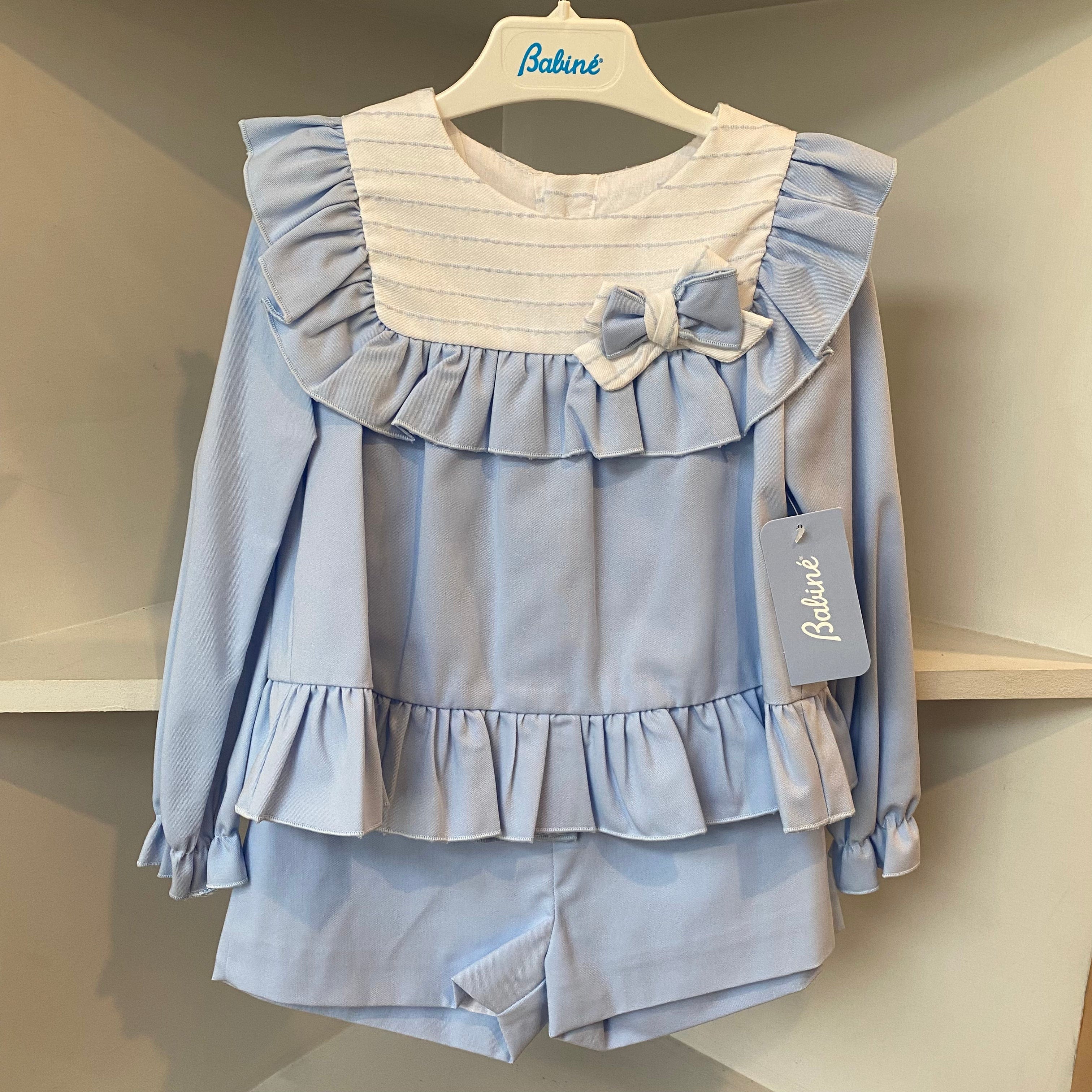 BABINE - Frill Short Set - Blue
