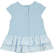 LITTLE A - Clara  Check Legging Set - Light Blue