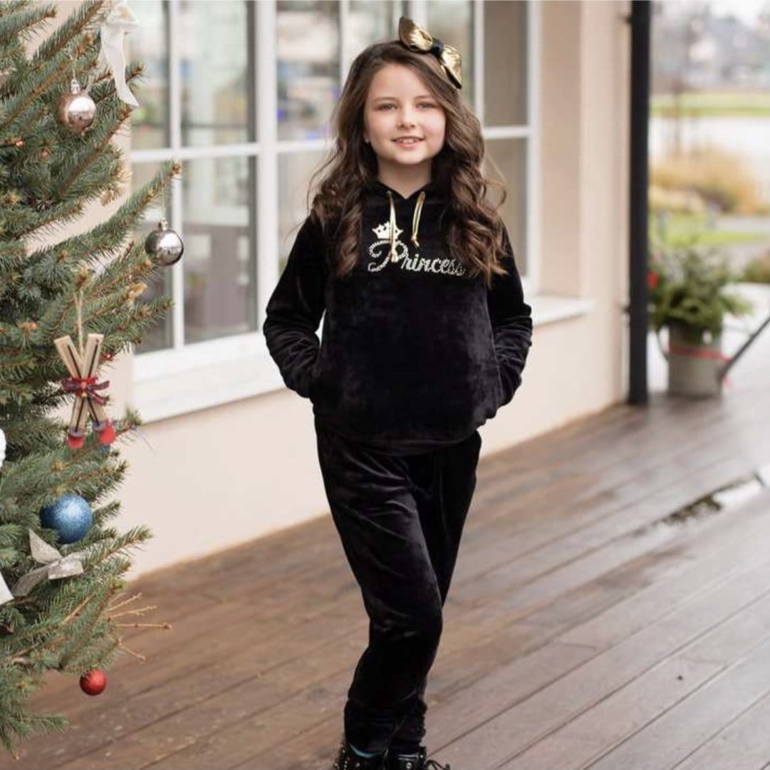 Daga - Princess Velour Tracksuit - Black